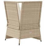 vidaXL Canapé d'angle de jardin avec coussins beige résine tressée