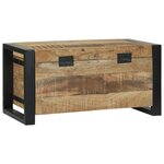 vidaXL Coffres de rangement 60x30x30cm en bois de manguier massif et métal