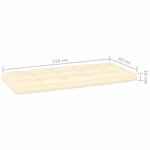 vidaXL Banc de jardin avec coussins crème 179 cm Pin imprégné