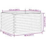 vidaXL Jardinière 80x80x45 5 cm bois de pin imprégné