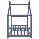 vidaXL Cadre de lit d'enfant Gris  Bois de pin massif 90 x 200 cm