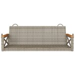 vidaXL Balancelle gris 109x62x40 cm résine tressée