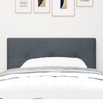 Tête de lit LED vidaXL capitonnée en gris foncé 100 cm en velours