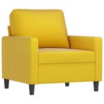 vidaXL Ensemble de canapés 3 Pièces avec coussins jaune velours