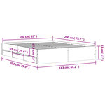 vidaXL Cadre de lit avec tiroirs sans matelas blanc 160x200 cm