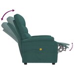 vidaXL Fauteuil de massage Vert foncé Tissu
