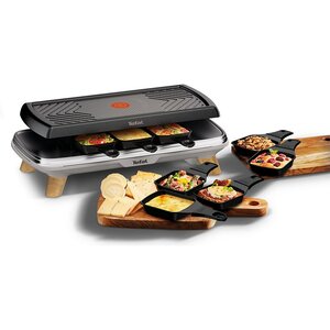 Tefal raclette - fondue raclette gril plancha 3en1 re610d12 gourmet