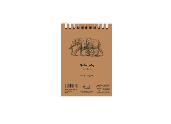 SM-LT Bloc Spirale - Dessin - Brun - A5 - 80 feuilles - 135 gsm