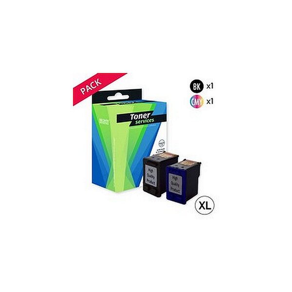 Compatible HP 21 Pack 2 Cartouches Noir  cyan  magenta  jaune (SD367AE)