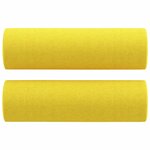 vidaXL Ensemble de canapés 3 Pièces avec coussins jaune clair tissu