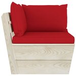 Salon de jardin meuble d'extérieur ensemble de mobilier palette 6 pièces avec coussins épicéa imprégné 02_0018445
