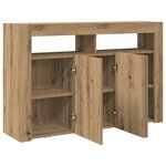 vidaXL Buffet Chêne artisanal Bois d'ingénierie 116 x 30 x 75 cm Buffet