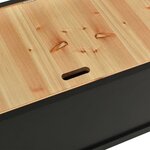 vidaXL Banc Noir 107x45x75 5 cm Bois de sapin solide