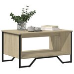 vidaXL Table basse chêne sonoma 75x51x40 cm bois d'ingénierie