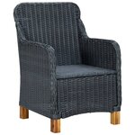 vidaXL Ensemble à manger d'extérieur 9 Pièces et coussins résine tressée