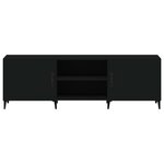vidaXL Meuble TV noir 150x30x50 cm bois d'ingénierie