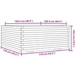 vidaXL Jardinière 110x110x49 5 cm bois de pin massif