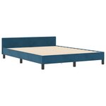 vidaXL Cadre de lit Bleu foncé 160x200 cm Velours