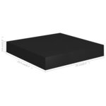vidaXL Étagères murales flottantes 4 Pièces noir 23x23 5x3 8 cm MDF