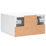 vidaXL Tables de chevet murales 2 Pièces blanc brillant 35x35x20 cm