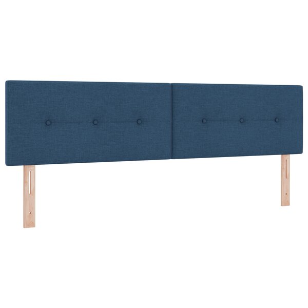 Tête de lit vidaXL Bouton capitonné Bleu 180 cm Tissu