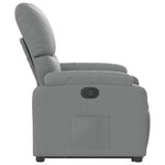 vidaXL Fauteuil inclinable Gris clair Tissu