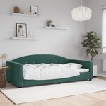 vidaXL Lit de repos vert foncé 100x200 cm velours