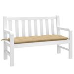 vidaXL Coussin de banc de jardin beige mélangé 120x50x7 cm tissu