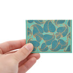 PAPERTREE NATURE Lot de 5 Mini Enveloppes Message + carte 8 5x6cm Océan/Or