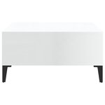 vidaXL Table basse blanc brillant 60x60x30 cm bois d'ingénierie