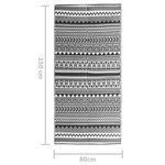 vidaXL Tapis d'extérieur Noir 80x150 cm PP