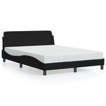 vidaXL Cadre de lit sans matelas noir 120x200 cm tissu