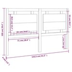 vidaXL Tête de lit 155 5x4x100 cm Bois massif de pin