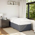 vidaXL Cadre de lit sans matelas gris foncé 100x200 cm velours