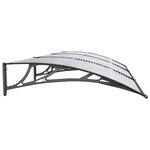 vidaXL Auvent de porte Noir 300x100 cm Polycarbonate