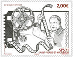 Timbre Saint Pierre et Miquelon - Le projectionniste