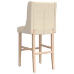 vidaXL Chaises de bar lot de 2 bois massif d'hévéa et tissu