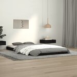 vidaXL Cadre de lit sans matelas noir 100x200 cm bois massif de pin