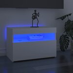 vidaXL Meubles TV avec lumières LED 2 Pièces Blanc 60x35x40 cm