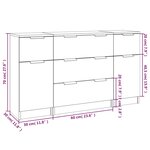 vidaXL Ensemble de buffets 3 Pièces Chêne marron Bois d'ingénierie
