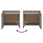 vidaXL Table de chevet Sonoma gris 45x34x44 5 cm bois d'ingénierie