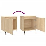 vidaXL Tables de chevet 2Pièces chêne sonoma 40x30x50cm bois d'ingénierie
