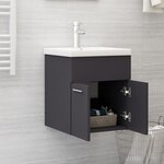 vidaXL Armoire d'évier Gris 41x38 5x46 cm Bois d’ingénierie