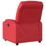 vidaXL Fauteuil inclinable électrique Rouge Similicuir