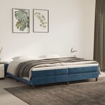 vidaXL Cadre de lit Bleu foncé 200x200 cm Velours
