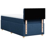 vidaXL Sommier à lattes de lit avec matelas Bleu 90x190 cm Tissu