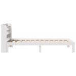 vidaXL Cadre de lit avec tête de lit blanc 90x200cm bois de pin massif