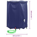 vidaXL Réservoir d'eau avec robinet pliable 750 L PVC