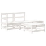 vidaXL Salon de jardin 4 Pièces blanc bois de pin massif