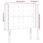 vidaXL Tête de lit à LED Bleu 83x16x118/128 cm Tissu